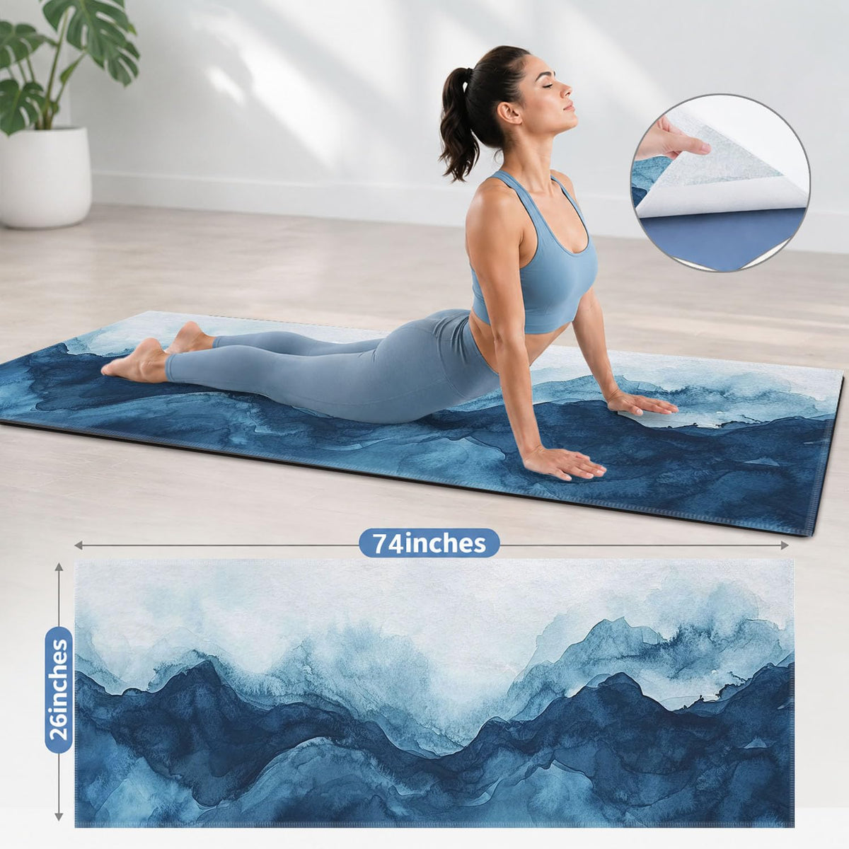 Yoga Mat Towel (Mountain-01 / Large)
