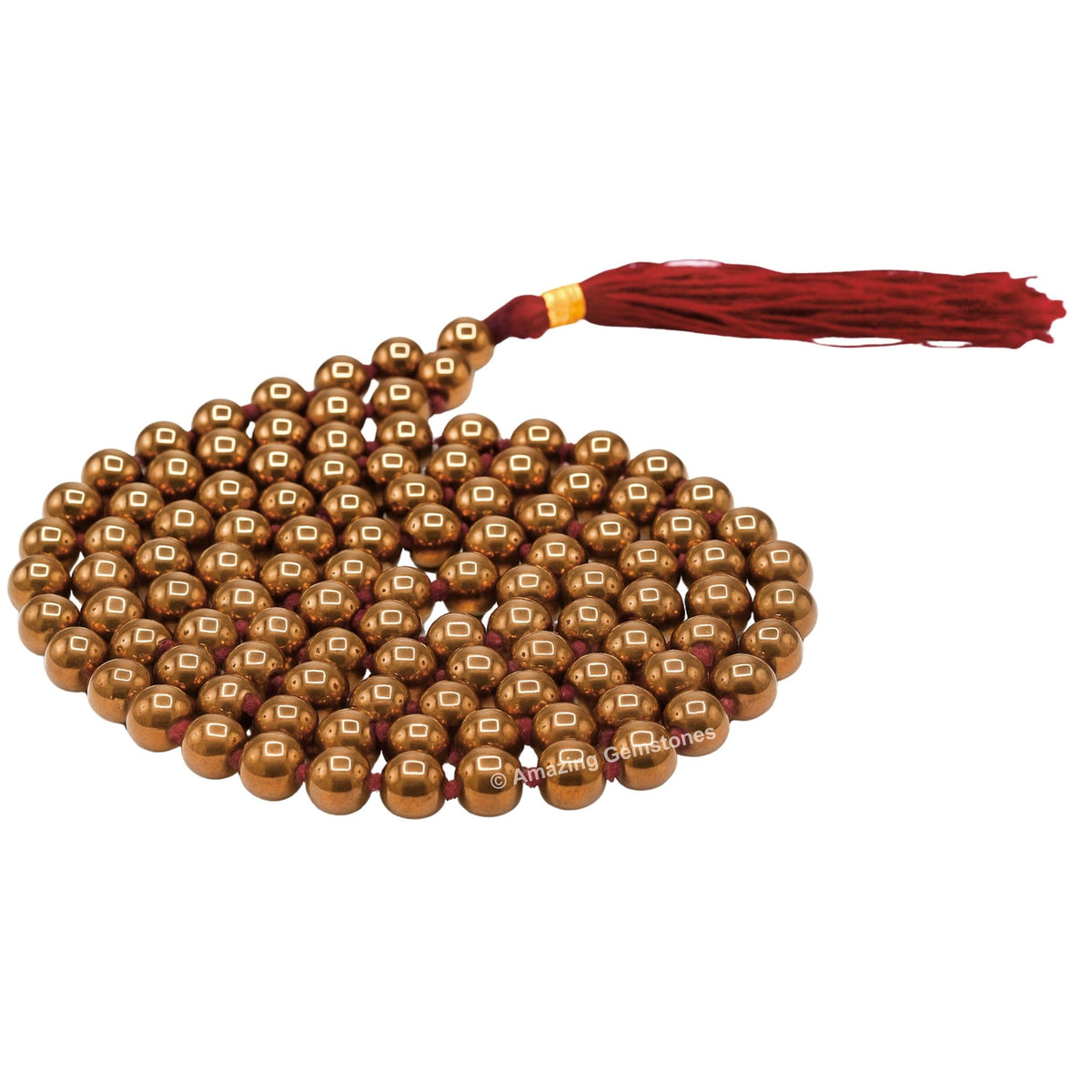 Copper Hematite Mala (Copper Hematite / Knotted)