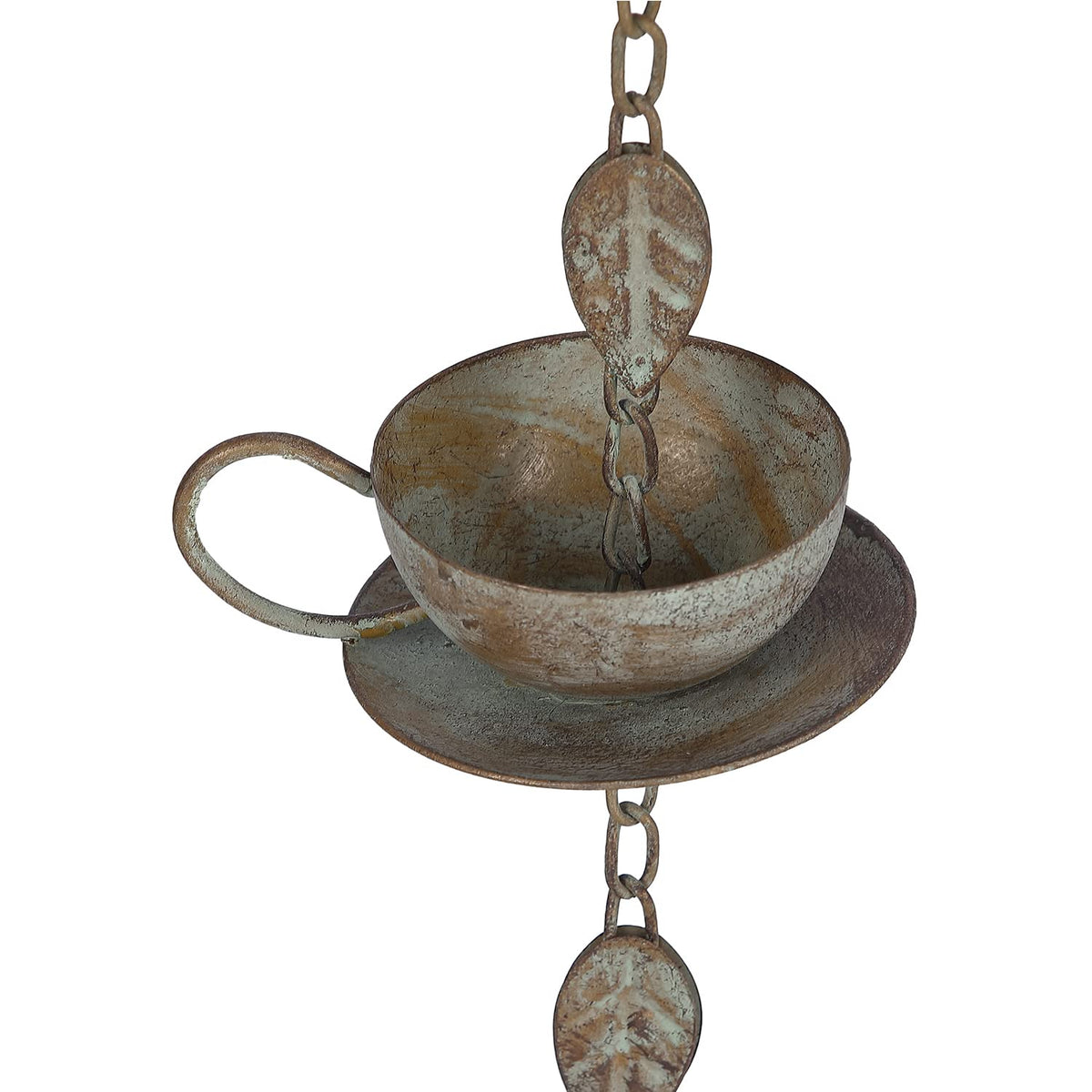 60" Teapot Wind Chime & Rain Chain with Bell (5 Ft Rain Chime)