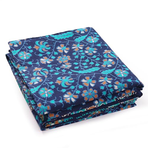 Blue Hippie Mandala Curtains 74 Inch Length for Living Room Bedroom 2 Panels Set Light Filtering Semi Sheer Window Curtains 50 Inch Width Boho Farmhouse Drapes W50xL74 Turquoise (Tarquiose / 25"W x 74"L (Pack of 2))