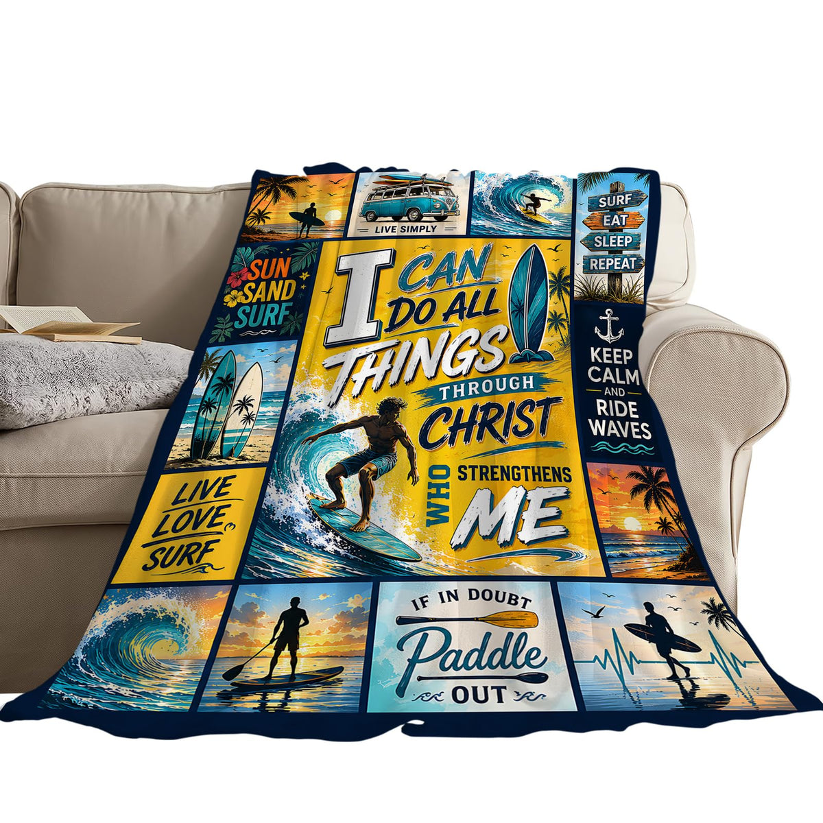 Surfing Throw Blanket (60"x80" / Surfing)