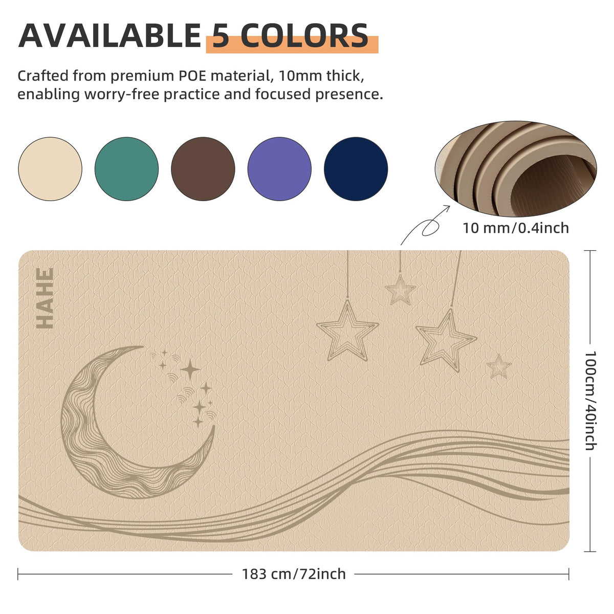 Extra Wide Yoga Mat (Coffee Beige)