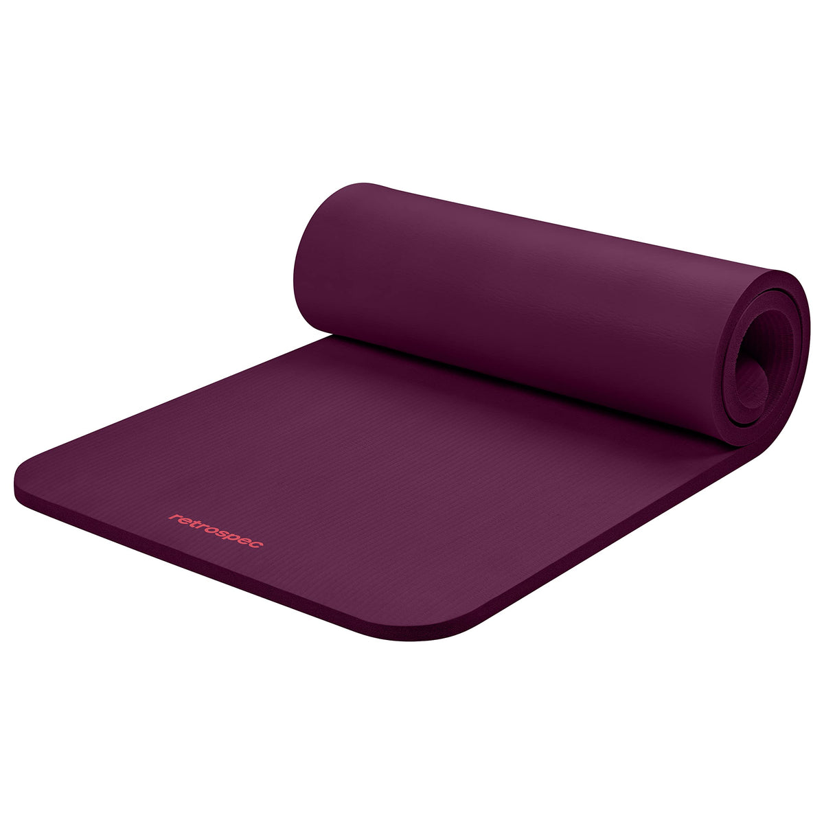 Solana 1" Extra Thick Yoga Mat Non Slip Exercise Mat w (Boysenberry / 1 inch)