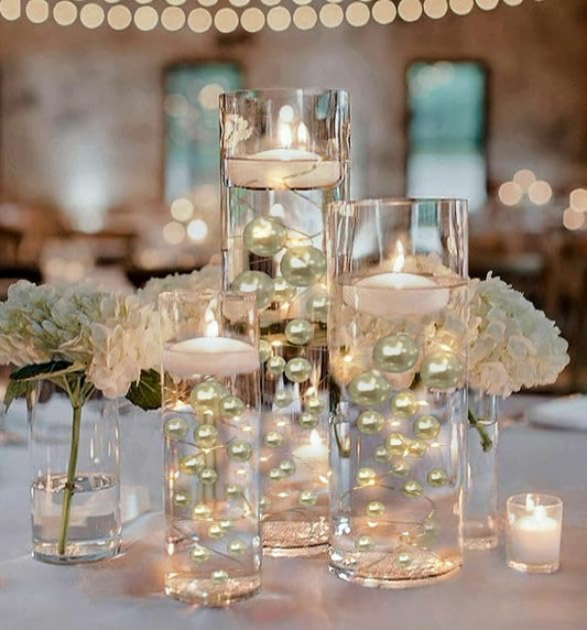 100 Floating Ivory Pearls (Ivory / 100 Pearls & Gems+LightsWarmWhite)