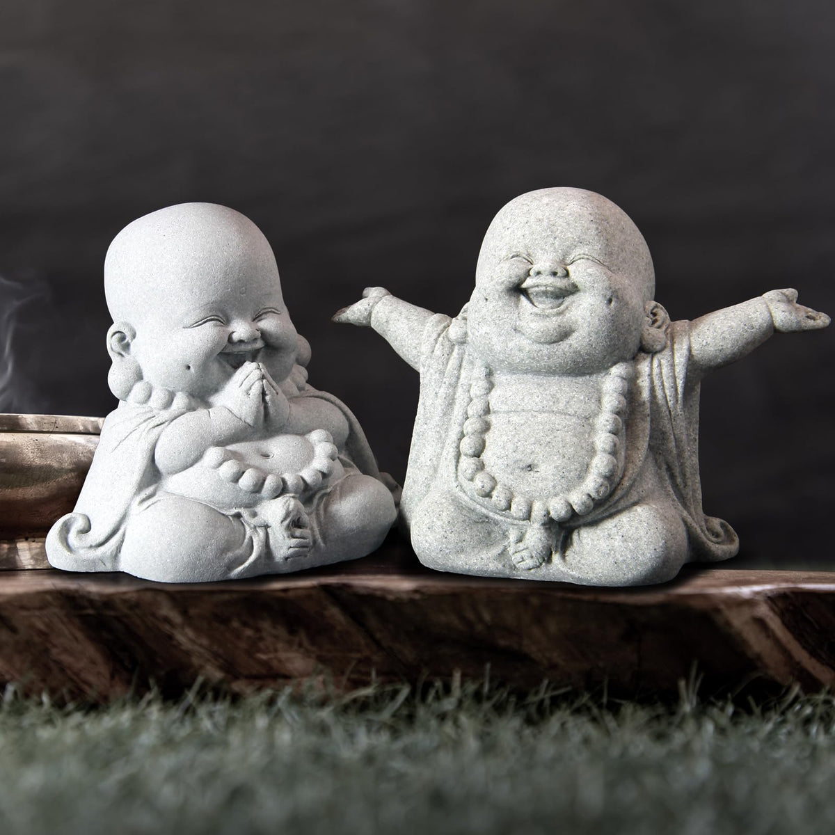 Buddha Sandstone Statues 2pcs (Buddha)