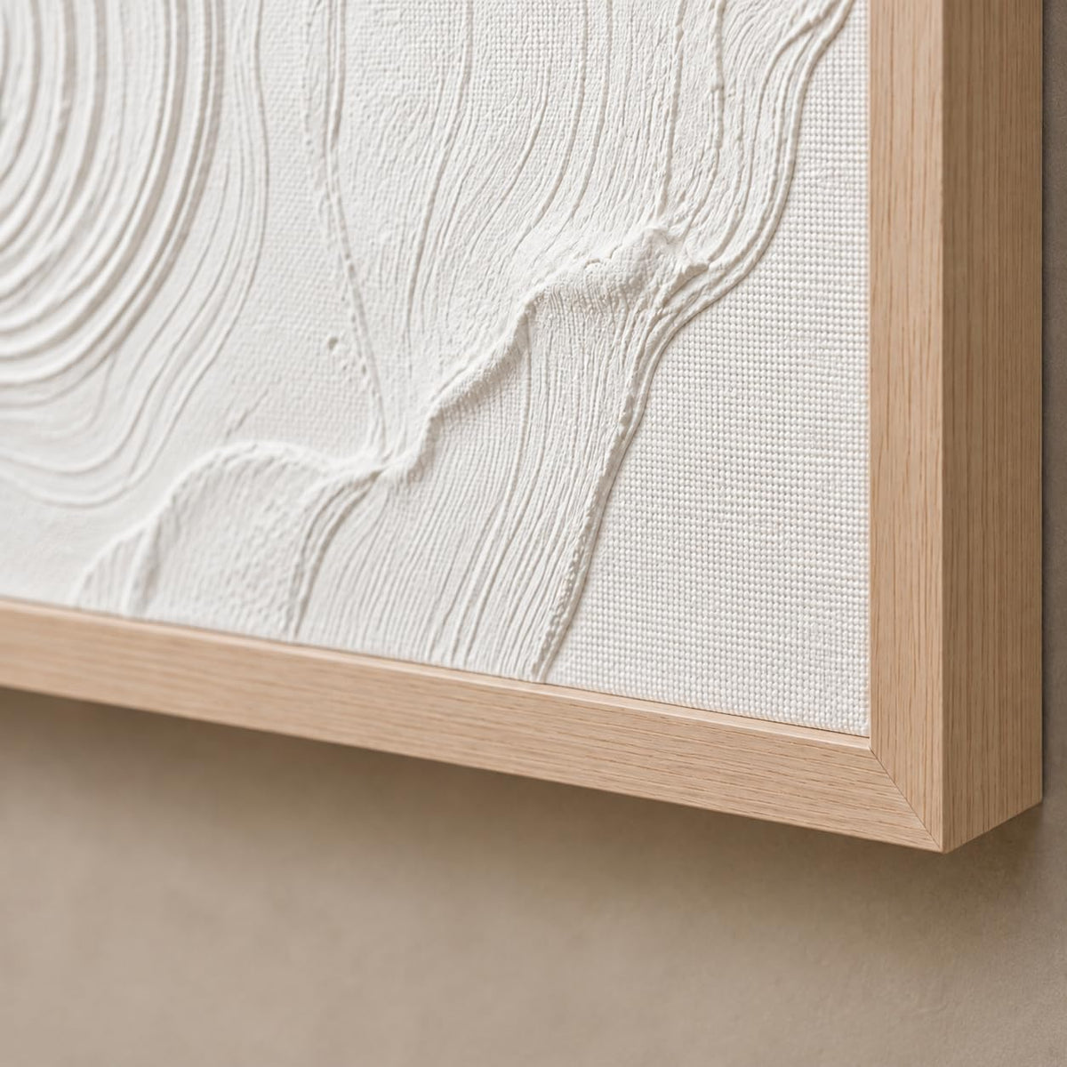 Abstract White Tree Ring Wall Art (Tree Ring / 12 X 16 Inches)