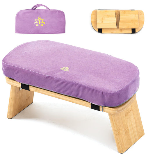 Bamboo Meditation Bench (Purple-bag)