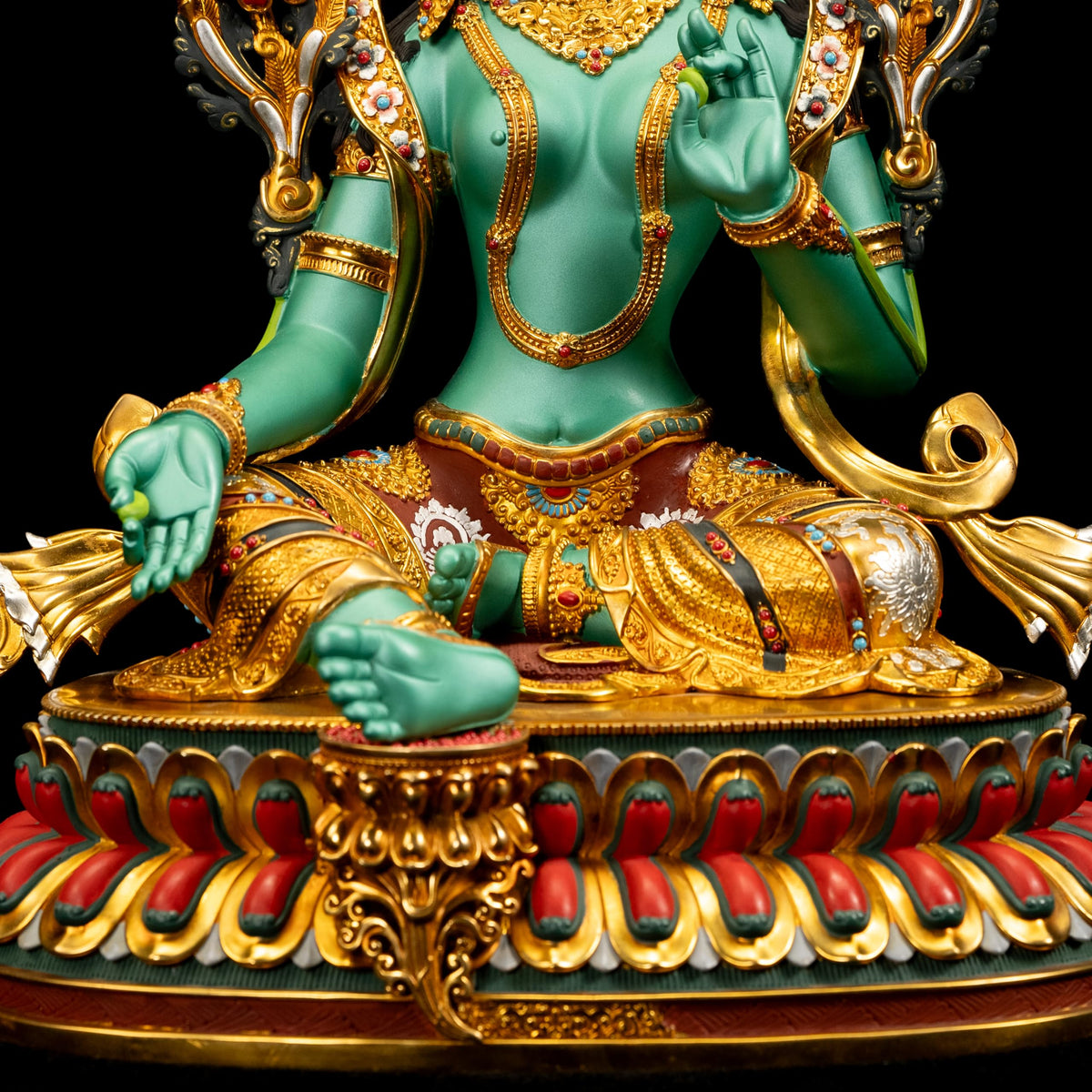 Green Tara Buddha Statue for Zen Decor Indoor (Green Tara / 10.62in)