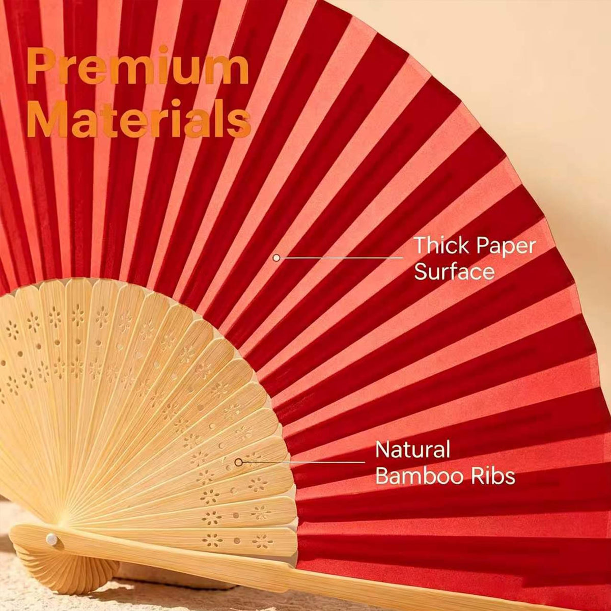 Paper Hand Fans (Red)