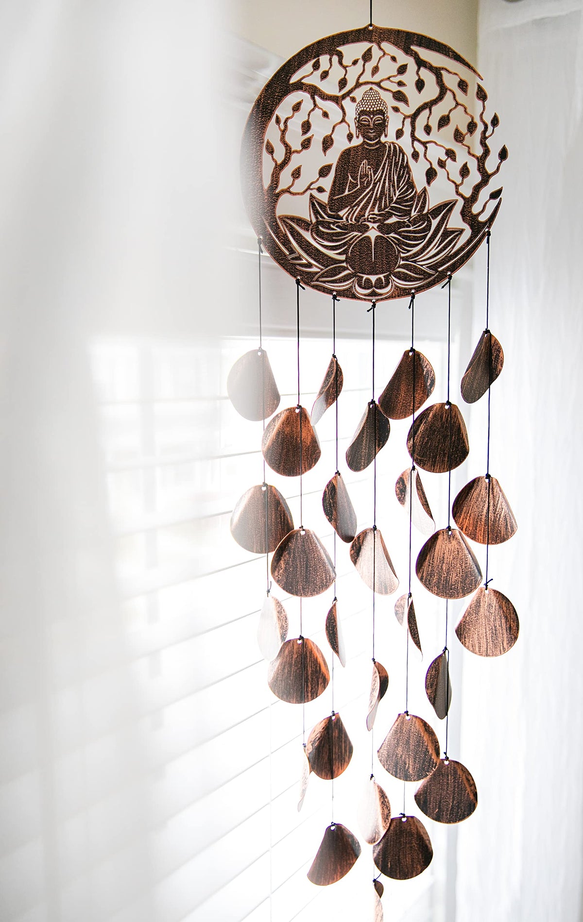 Shimmering Serenity Buddha Outdoor Garden Decor Wind Chime (Zen Buddha Serenity)