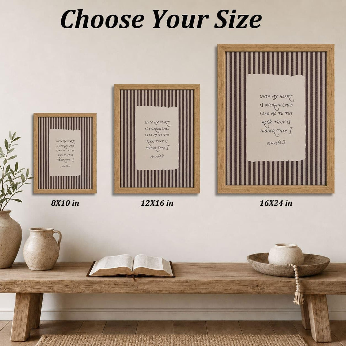 Bible Verse Framed Wall Art (Bible / 16"L x 12"W)