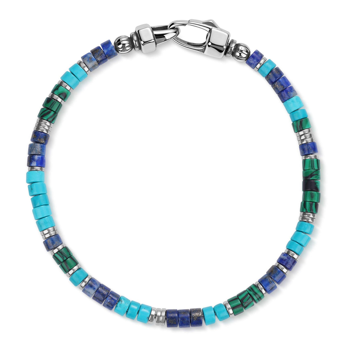 Heishi Beaded Bracelet for Men (Ocean / 7.5")