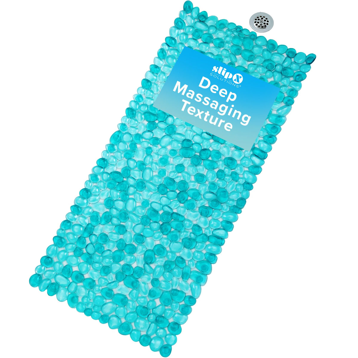 38"x17" Pebble Non Slip Mat for Bath & Shower (Aqua)