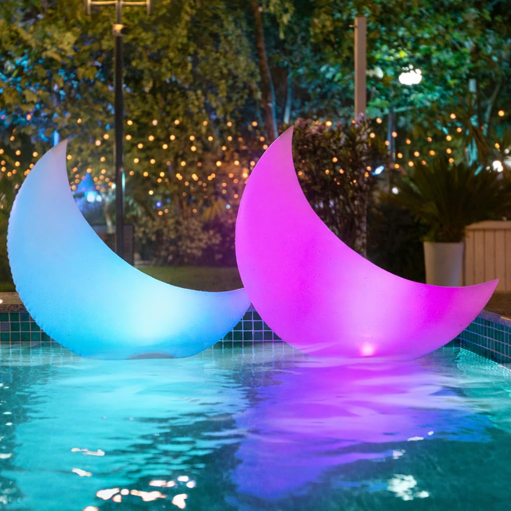 Floating Pool Lights (2 Pack / Half Moon)