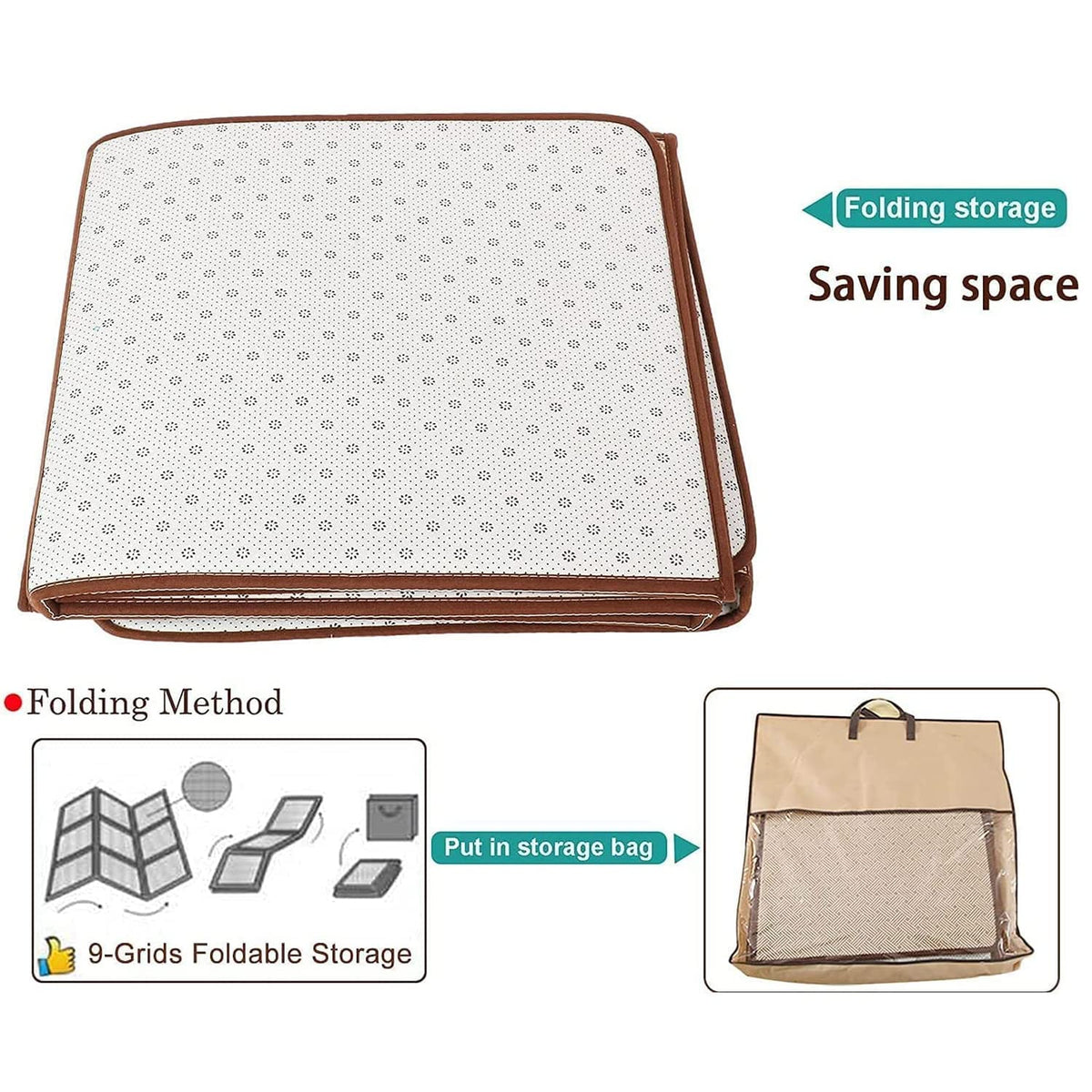 Large Japanese Tatami Mat 71x71in (Brown)