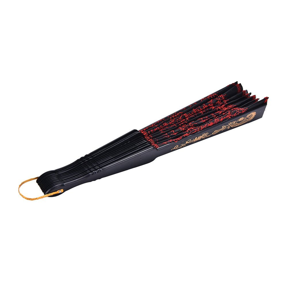 10 PCS Peacock Hand Fans (Embroidered Peacock -10 Pcs)