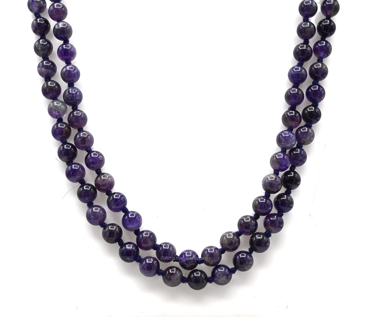 Amethyst Buddhist Prayer Beads Japa Mala with 108 Meditation Beads (Hand Knotted / Amethyst)