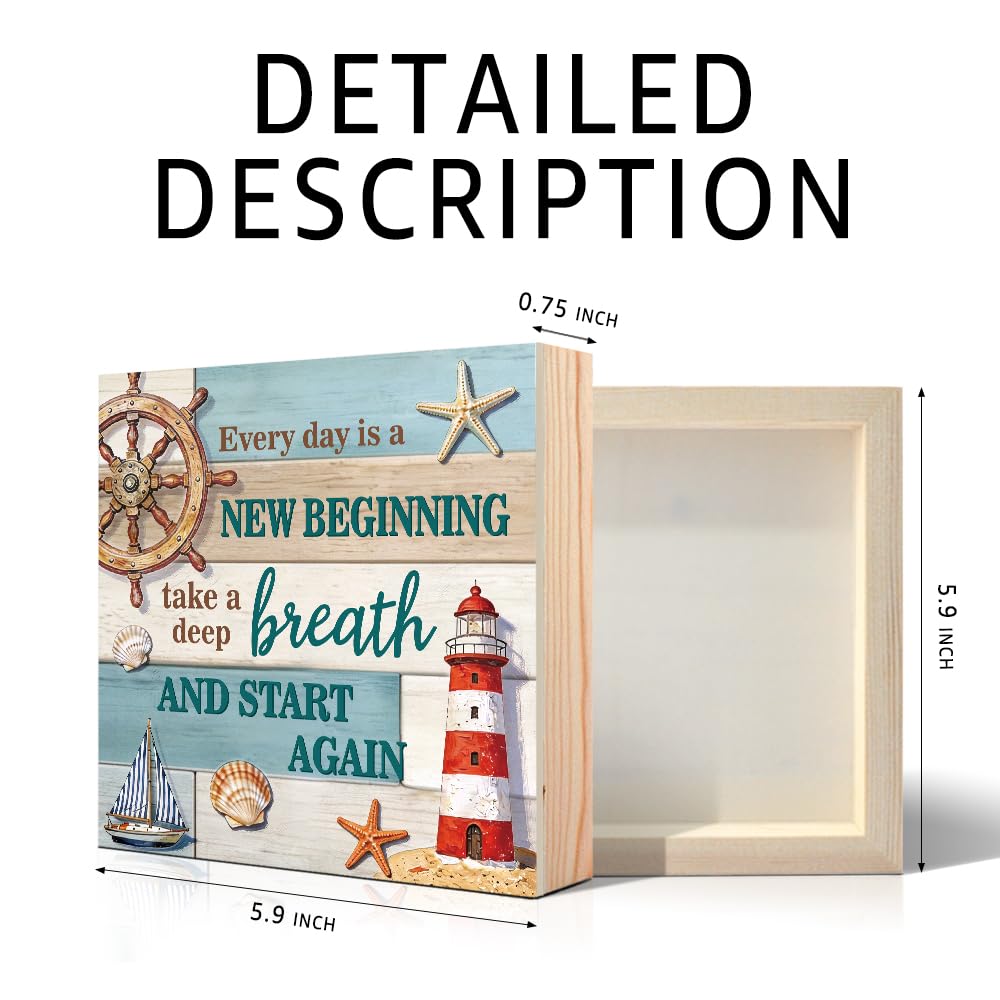 Nautical Wooden Box Sign (Blue3)