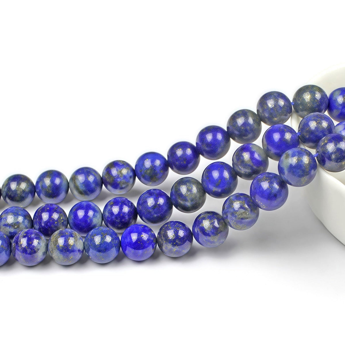 Natural Lapis Lazuli Gemstone Loose Beads Round 6mm Energy Stone Healing Power for Jewelry Making (Lapis Lazuli / 6mm)