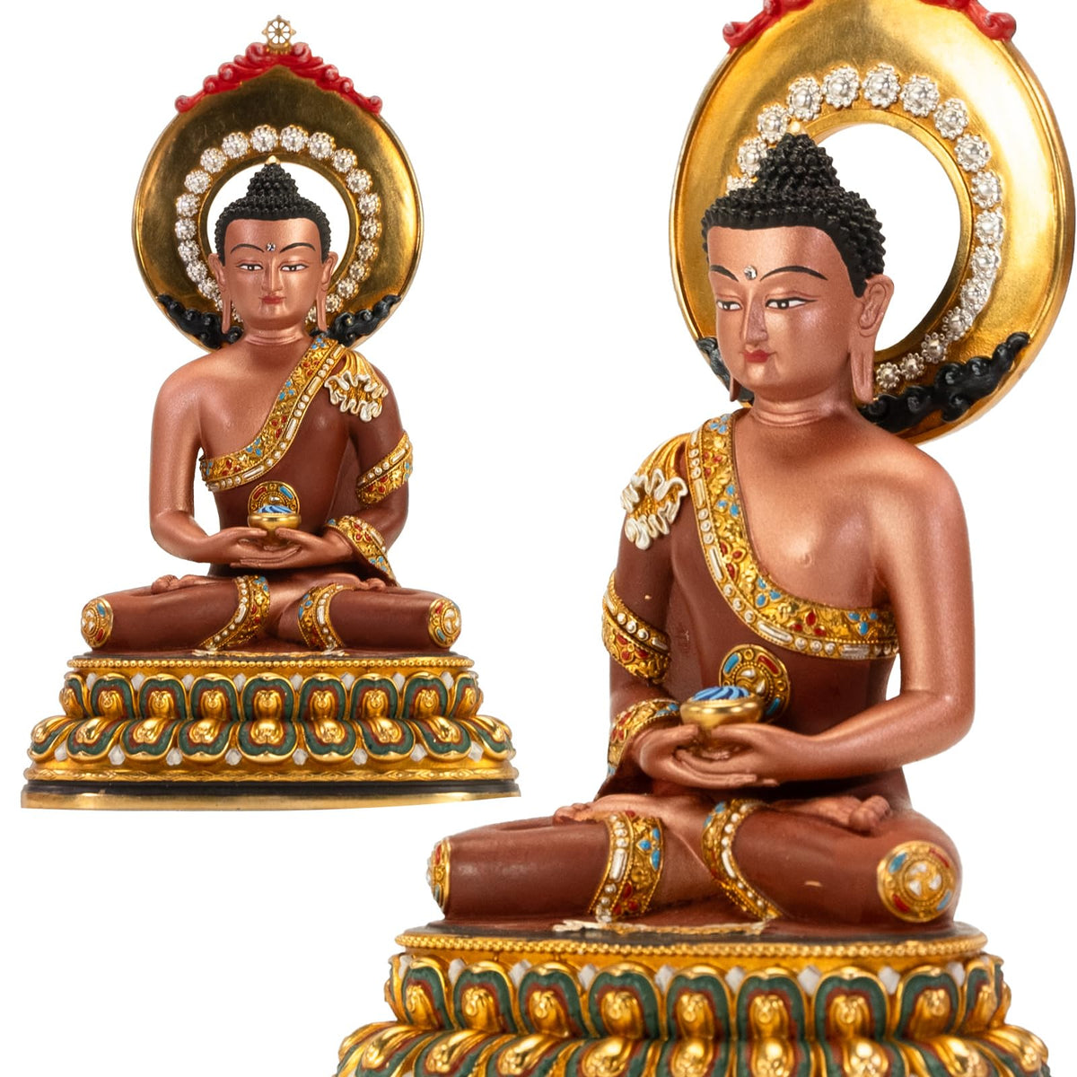 Hand Painted Amitabha Buddha Statue (Amitabha / 5.91in)