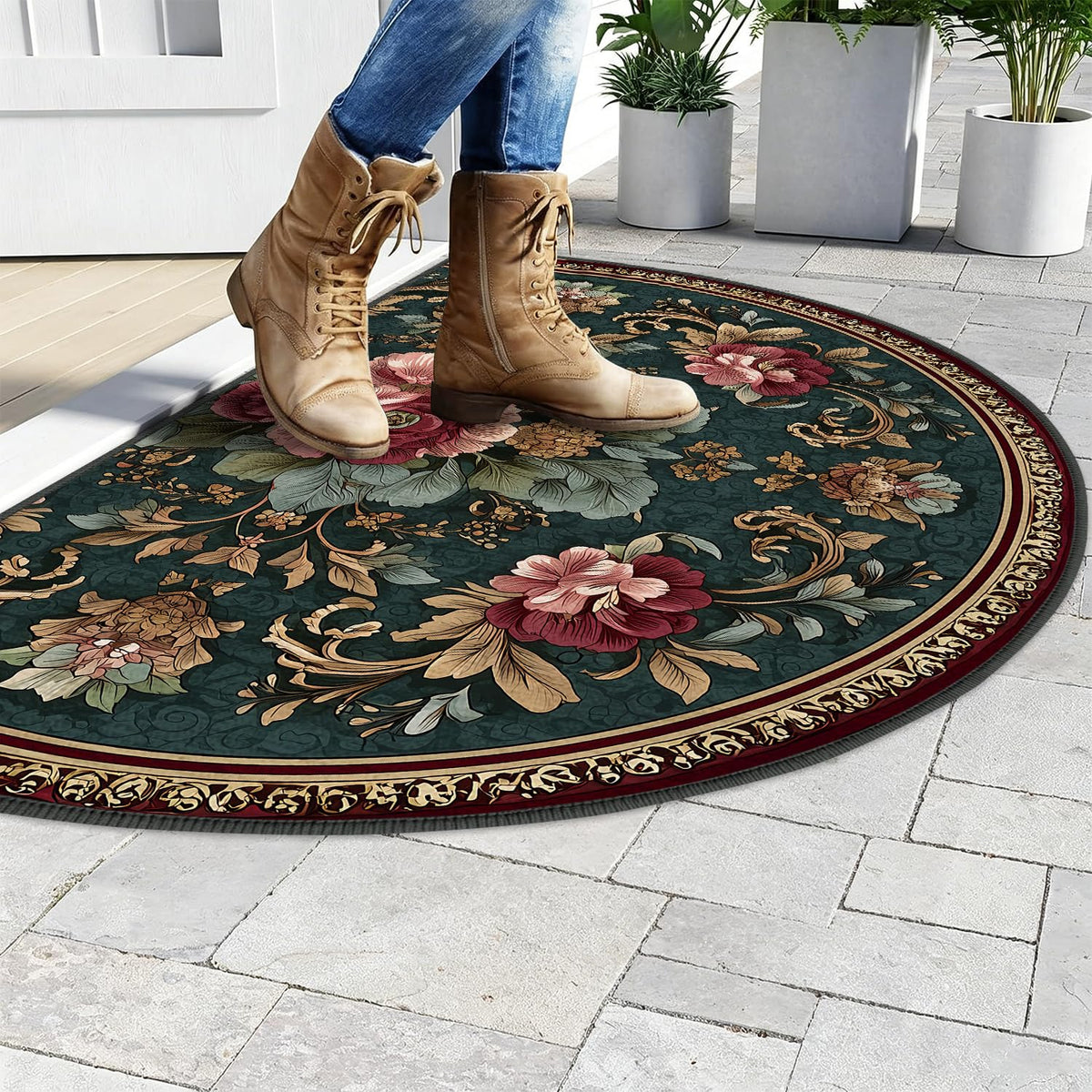 Semicircular Entrance Door Mat 24" x 36" (#38 / 2' x 3' (Semicircular))