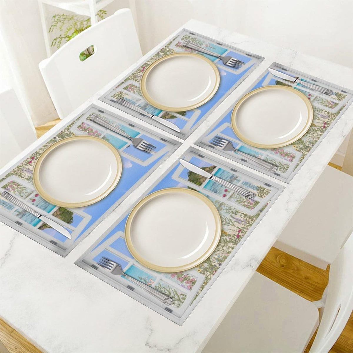 Beach Placemat Set of 4 (Coastal-9 / 4pcs)