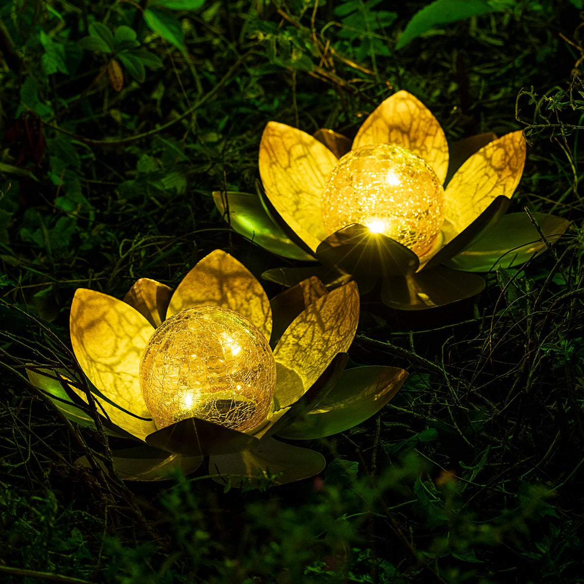 Garden Solar Lights Outdoor (Orange)