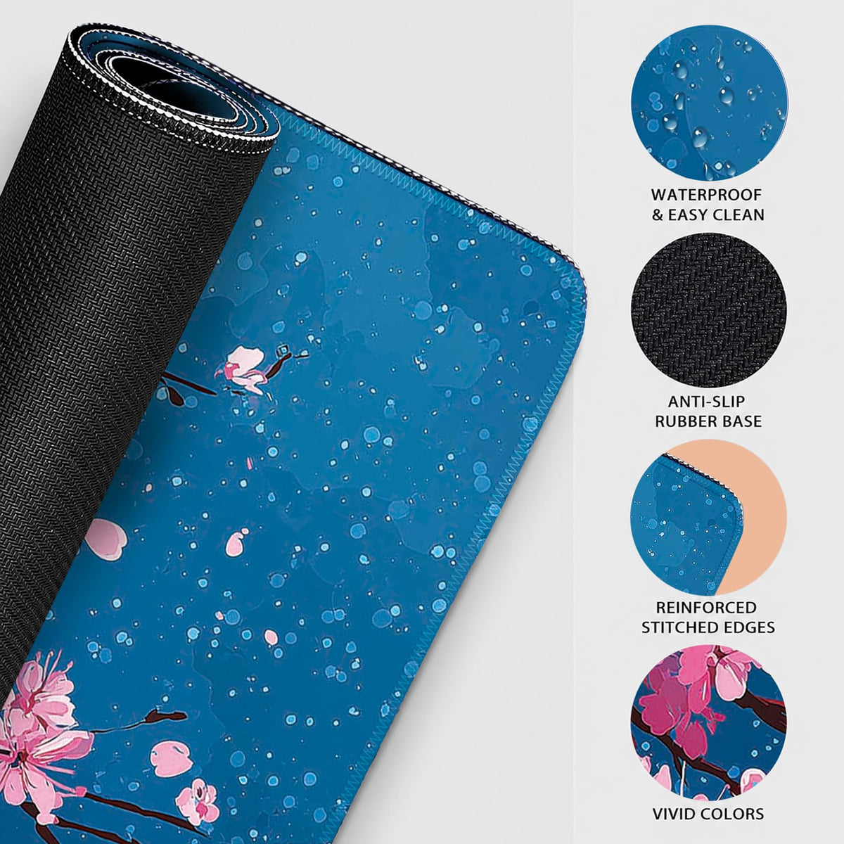 Cherry Blossom Large Gaming Mouse Pad Desk Mat Extended Mousepad (Cherry Blossom / 35.4L x 15.7W inches)