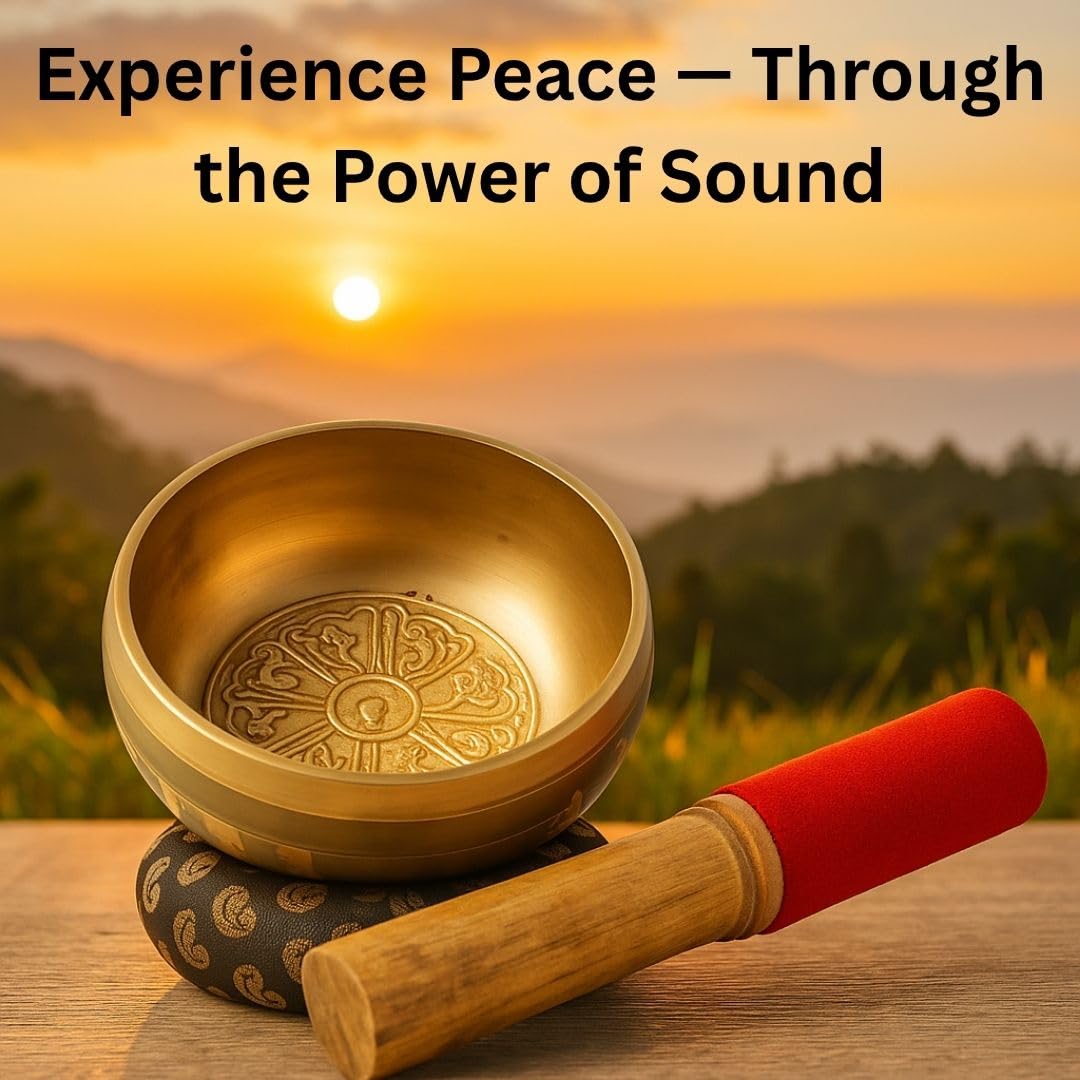 Tibetan Singing Bowl Set (4" Engraved)