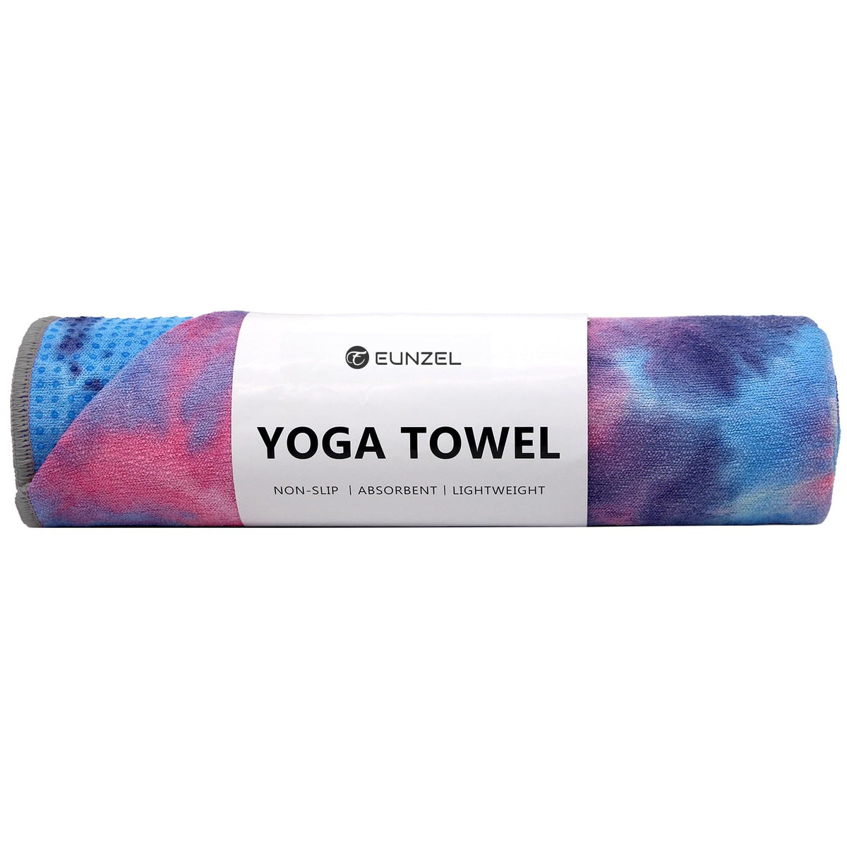 Yoga Towel Hot Yoga Mat Towel with Grip Dots Sweat Absorbent Non (Purple & Blue / 72" x 24")