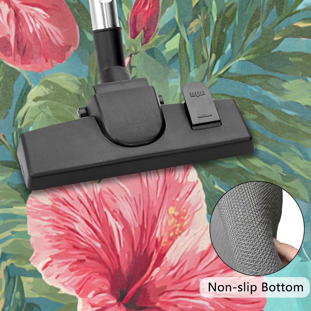 Front Door Mat Indoor Outdoor Entrance (B-18 Palm Leaf Summer Flower)