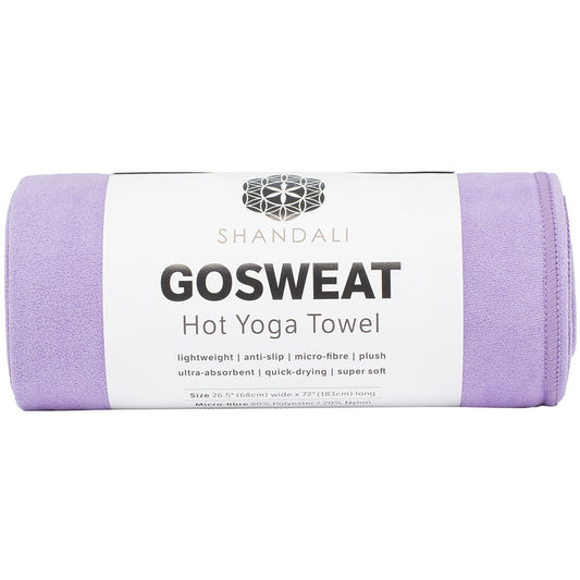Hot Yoga GoSweat Microfiber Hand Towel in Super Absorbent Premium Violet Suede for Bikram (Violet / 26.50" x 16.00")