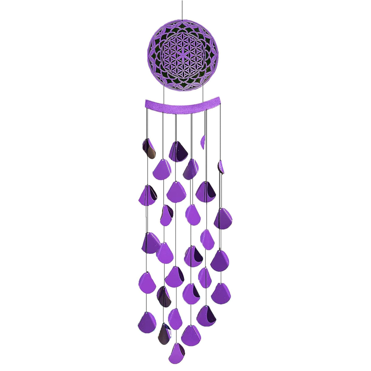 42 inch Shimmering Mandala Wind Chimes for Outside Unique Mandala Shimmering Windchimes Outdoor Decoration Garden Decoration (Shimmering Mandala)