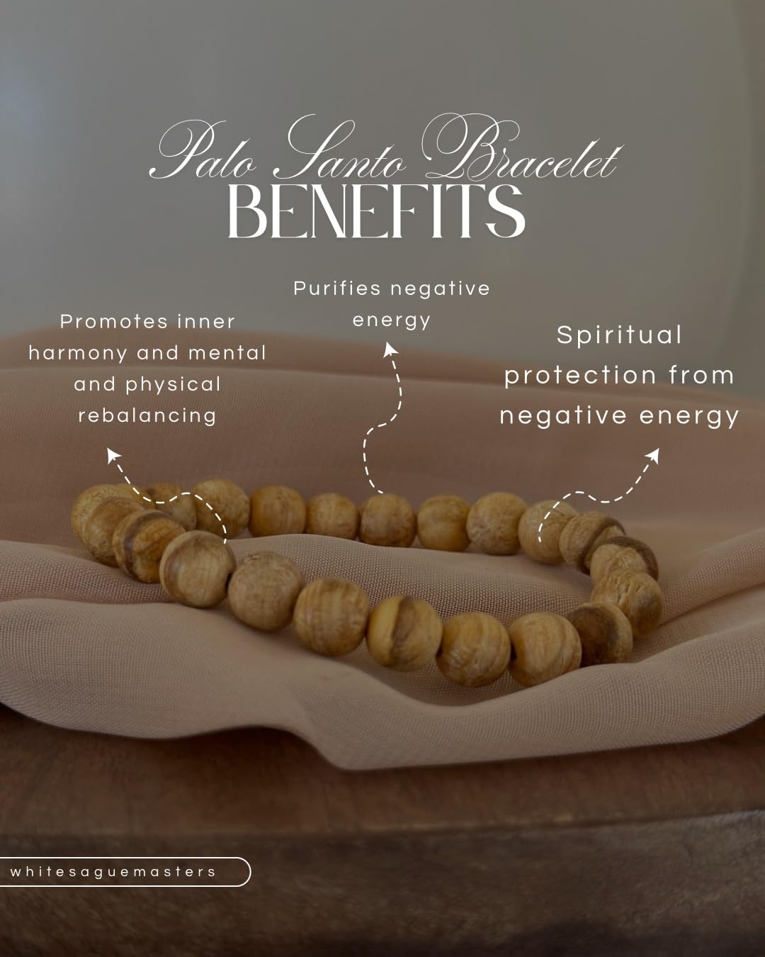 Palo Santo Bracelet Handmade in Peru (Medium)