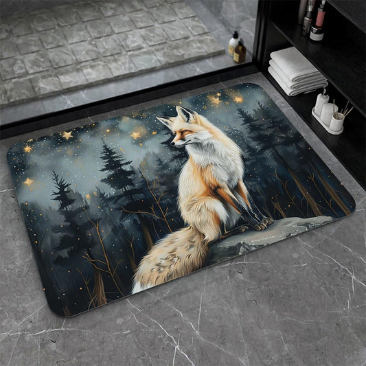 Bath Mat Bathroom Rug (Beautiful Fox- / 1'8" x 2'8" (Rectangular))