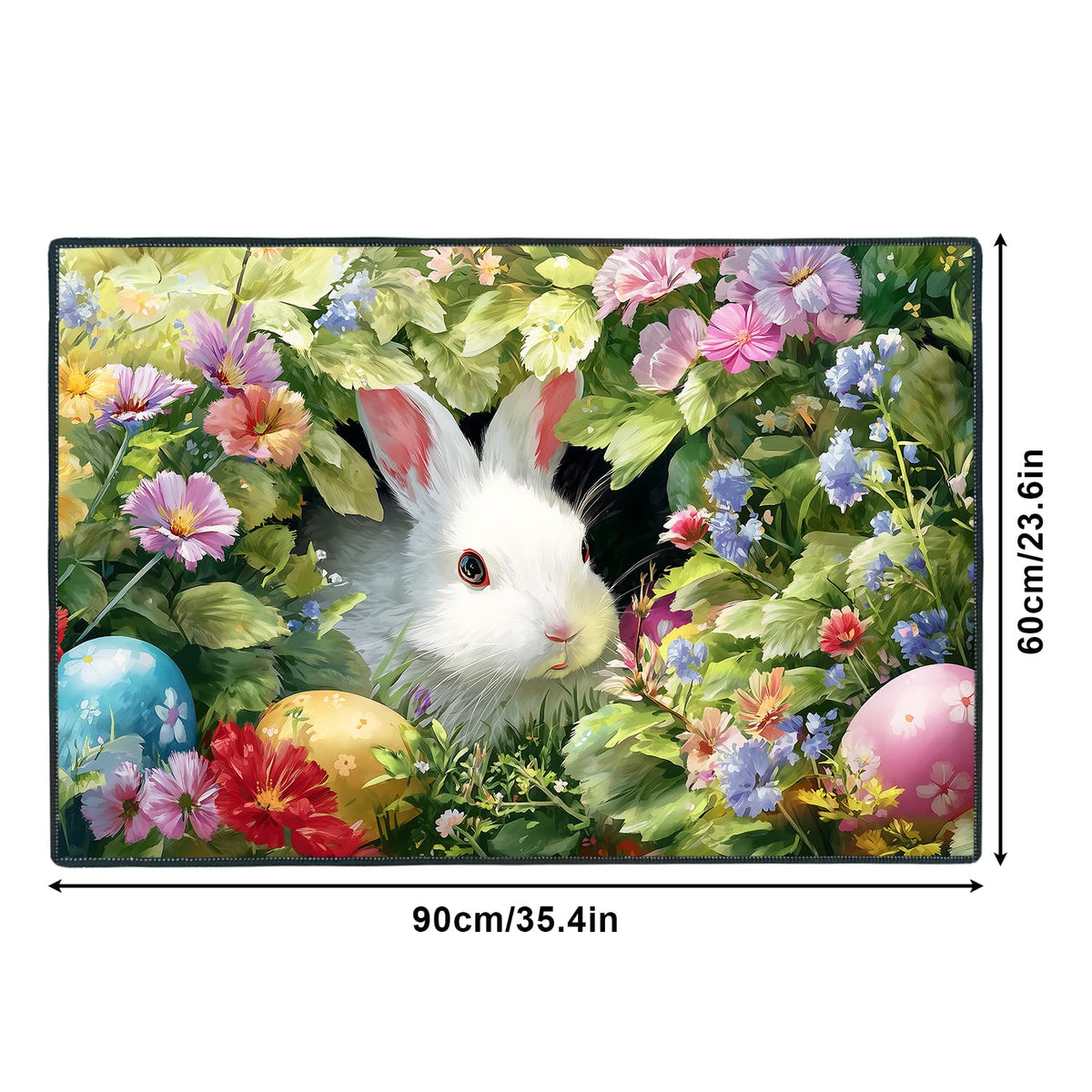2x3FT Area Rug Bunny Garden Scene Indoor Entryway Rug (#12 / 2' x 3' (Rectangular))