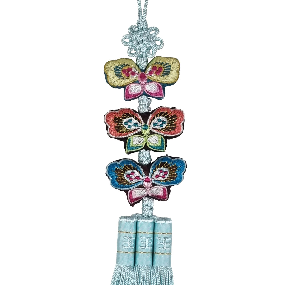 Three Tier Butterfly Norigae (Light Blue)