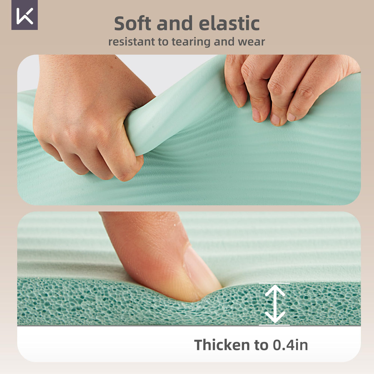 Extra Thick NBR Yoga Mat for Women & Men (Green / 72”x32”x10mm)