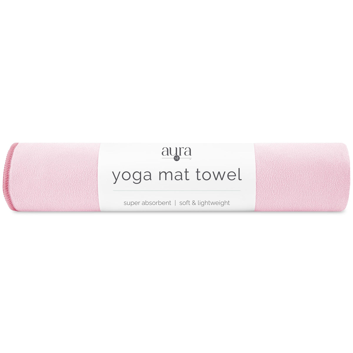 Aura Microfiber Yoga Mat Towel (Pink)