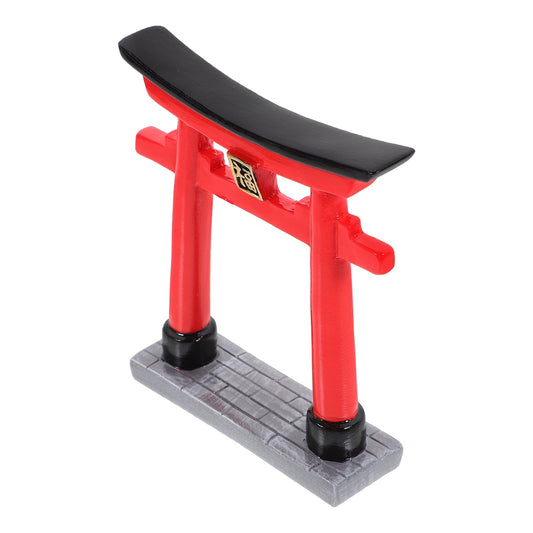 Japanese Torii Gate Aquarium Decor Statue Chinese Miniature Zen Garden Accessories Bonsai Mini Shinto Shrine Sculpture Micor Landscape Decorations Fish Tank Ornaments (7X7X1.5cm)