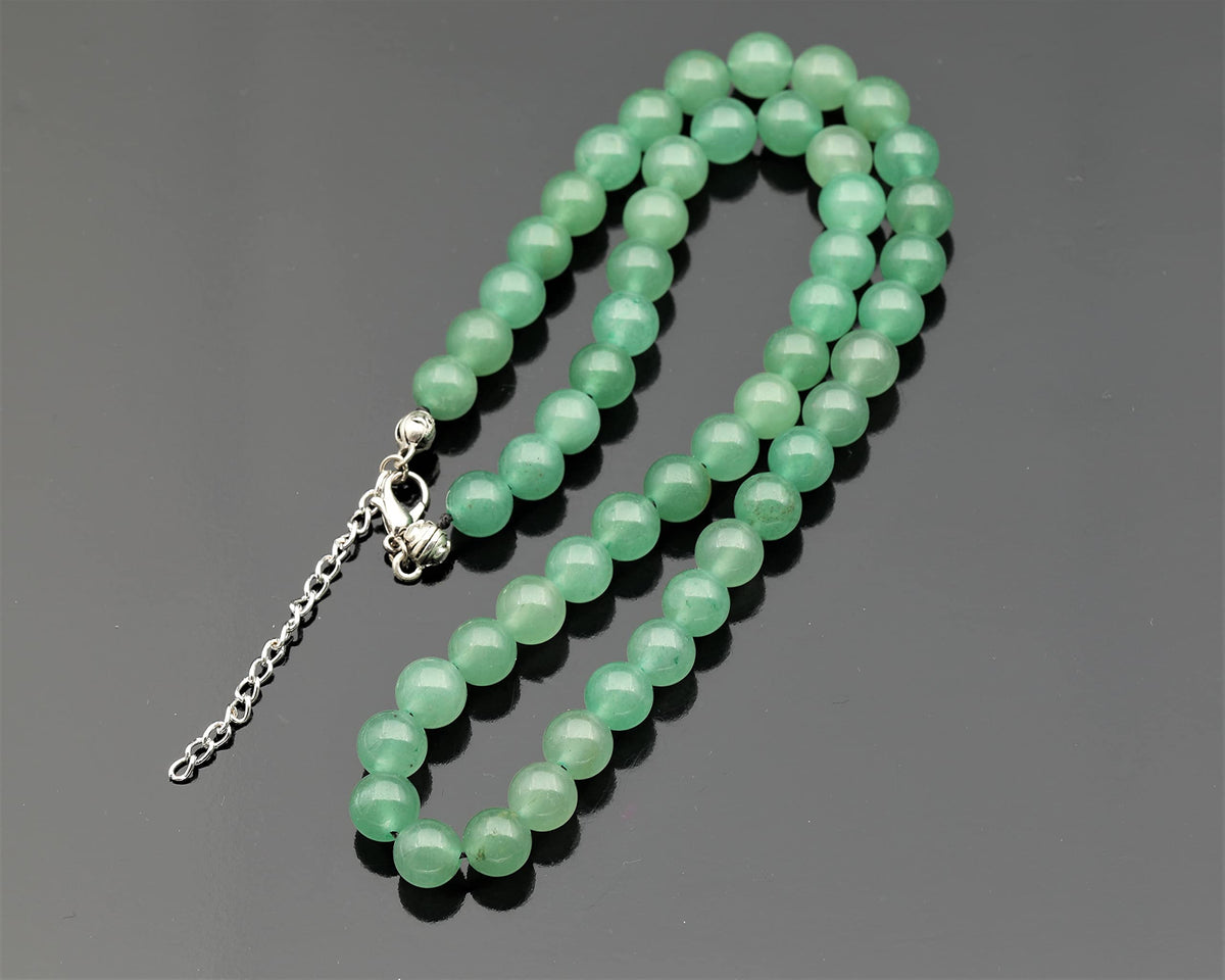 Natural Green Aventurine Beaded Choker Necklace (Green Aventurine / 22 Inches)
