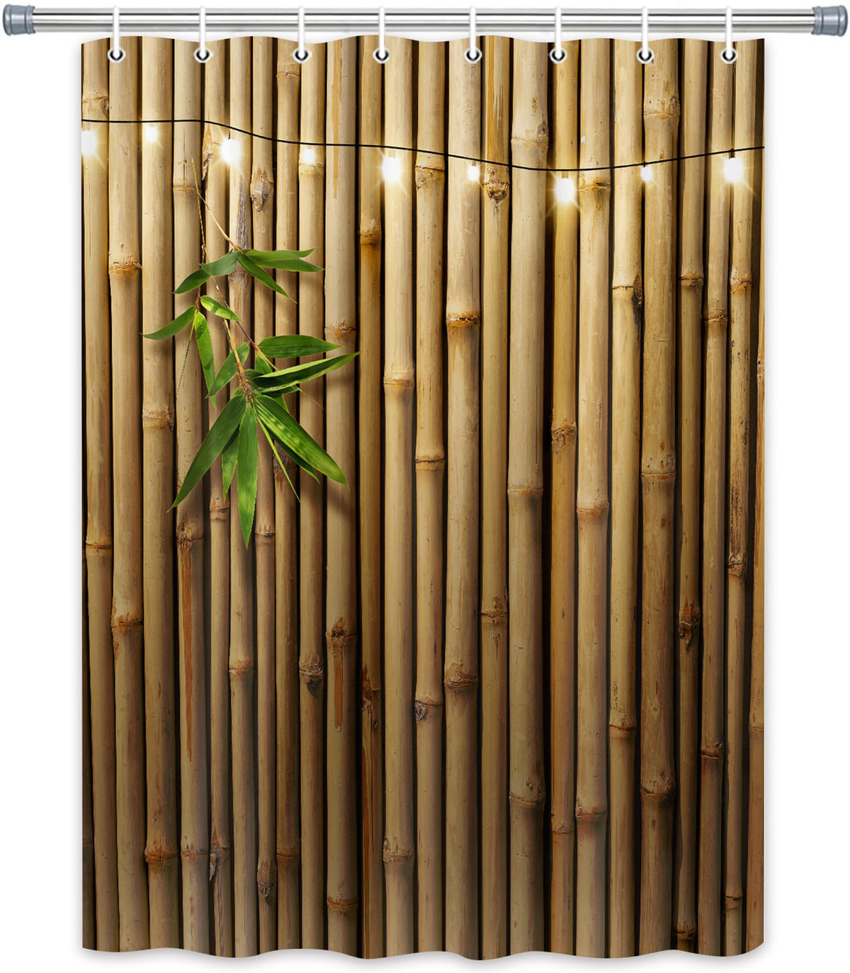 Bamboo Shower Curtain (Brown-02 / 36"W x 72"L (Pack of 1))