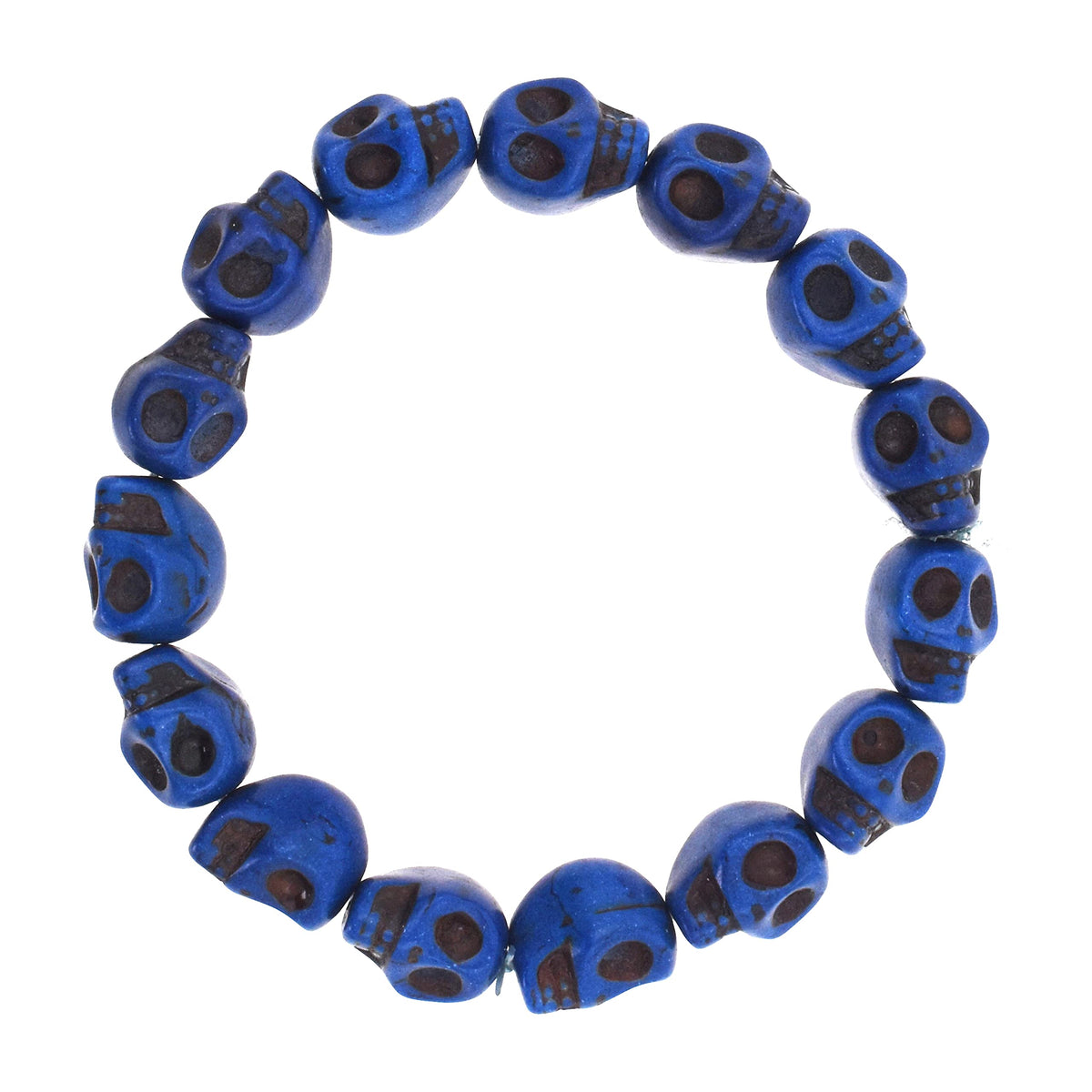 Skull Bracelet for Men Women (Navy Blue)
