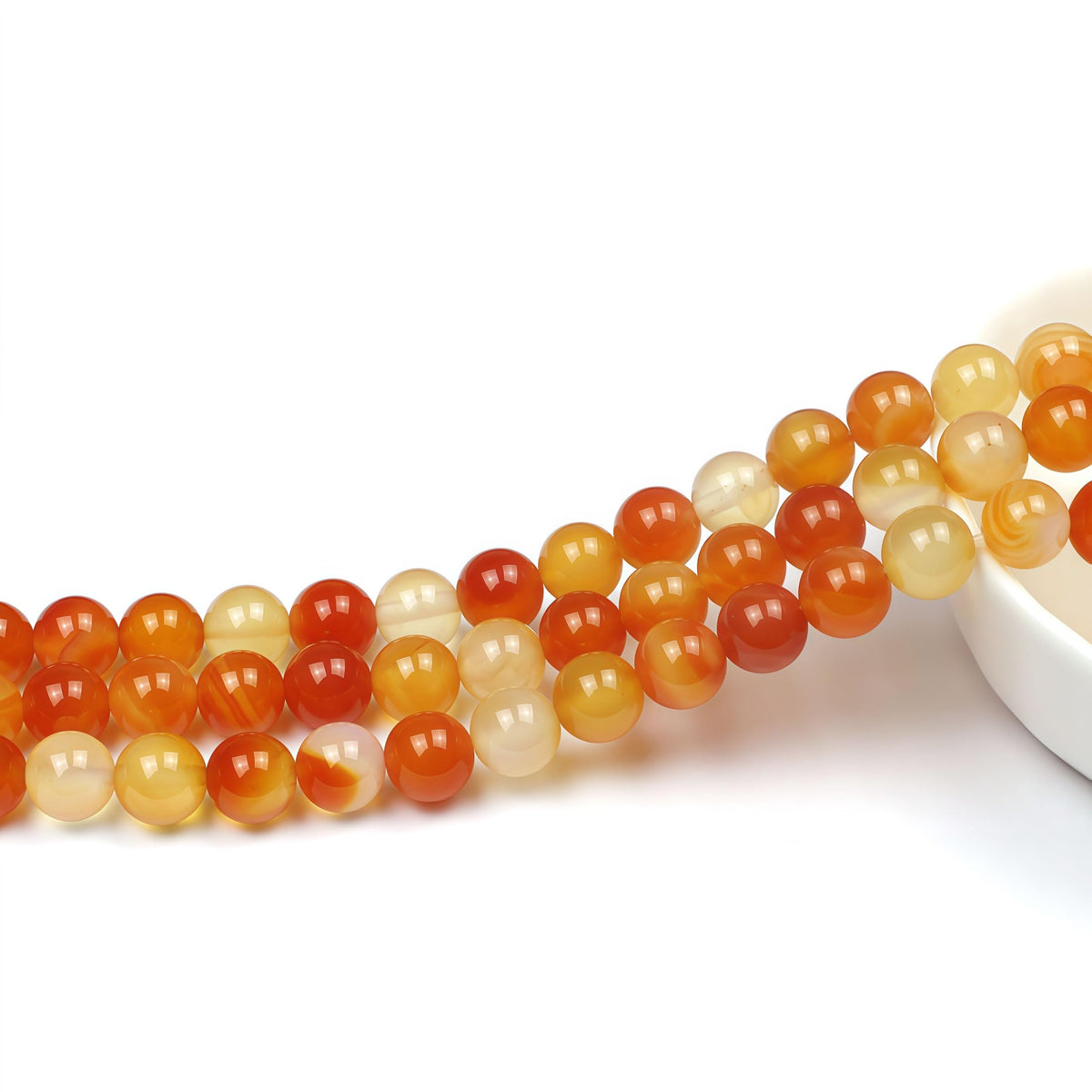 7A Round Natural Red Carnelian Gemstone Beads Stone Loose Beads for Necklace Bracelet Charms Jewelry Making 15" (Red Carnelian / 4mm)
