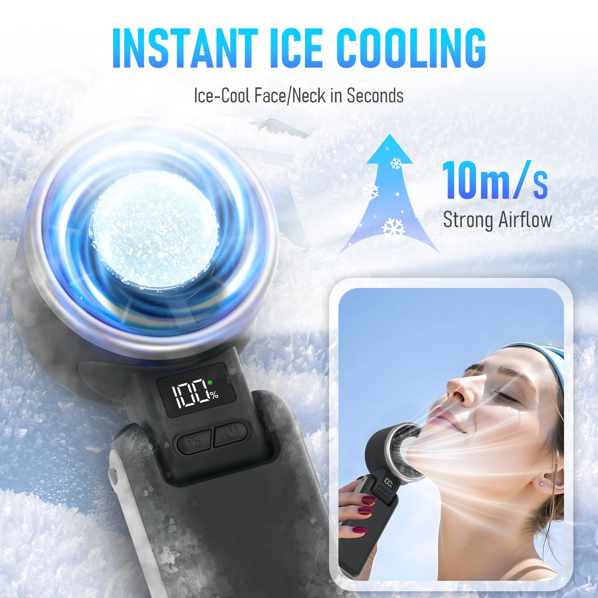 Portable Handheld Cooling Fan (black)