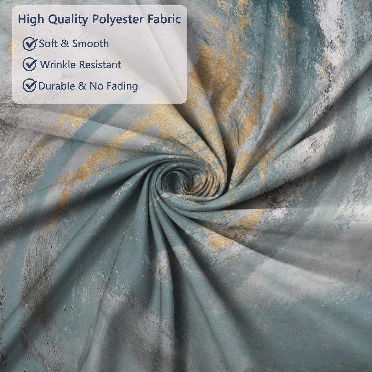 Modern Abstract Art Shower Curtain with Hooks (Abstract Art-a)