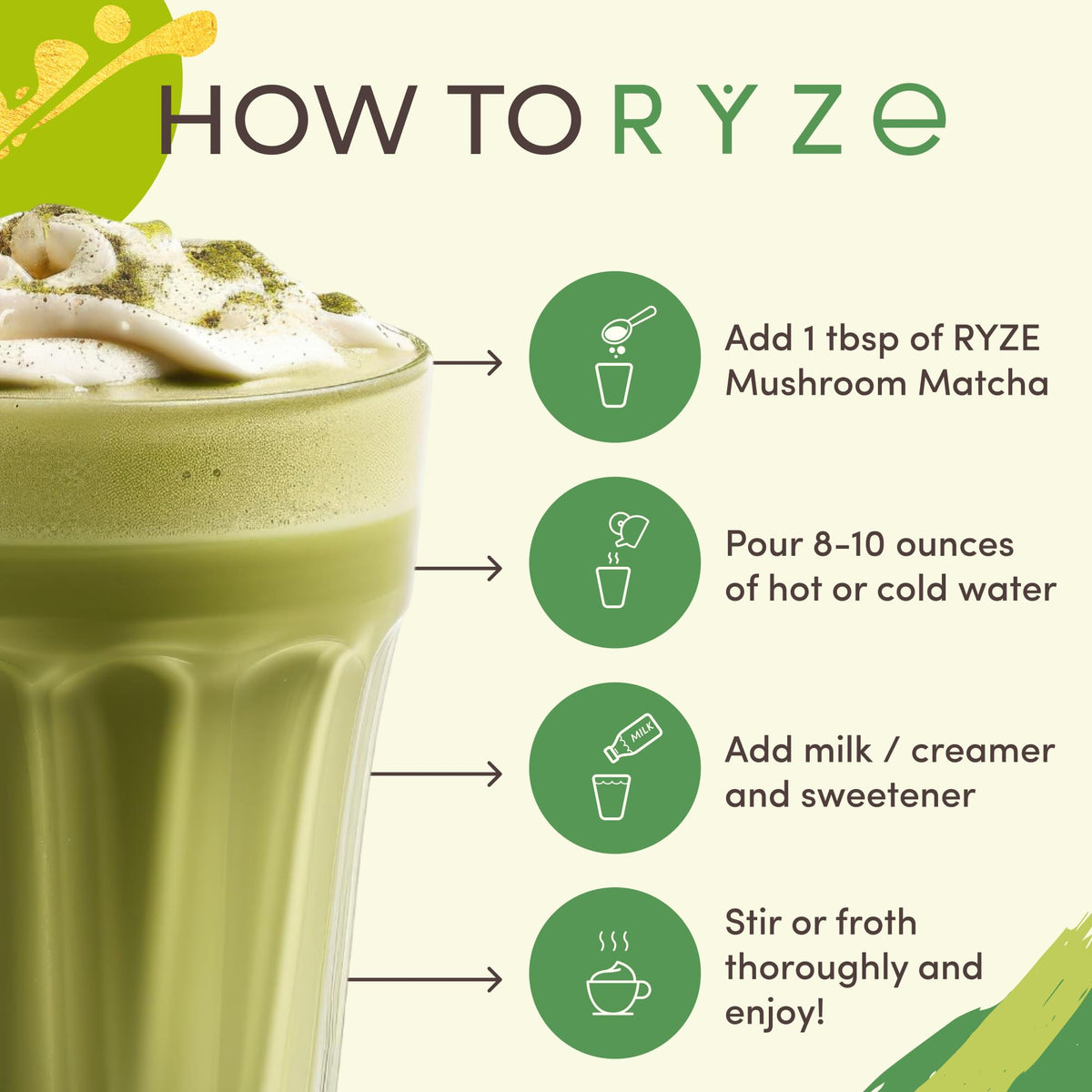 RYZE Mushroom Matcha Starter Kit (12.66 Ounce (Pack of 1))