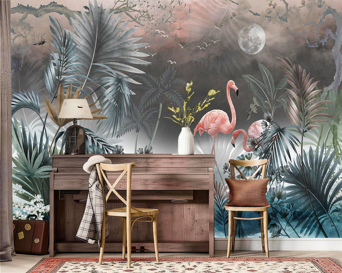 Peel and Stick Wall Mural Wallpaper Tropical 136"×96" Decor G14 (G14 / 136" x 96")