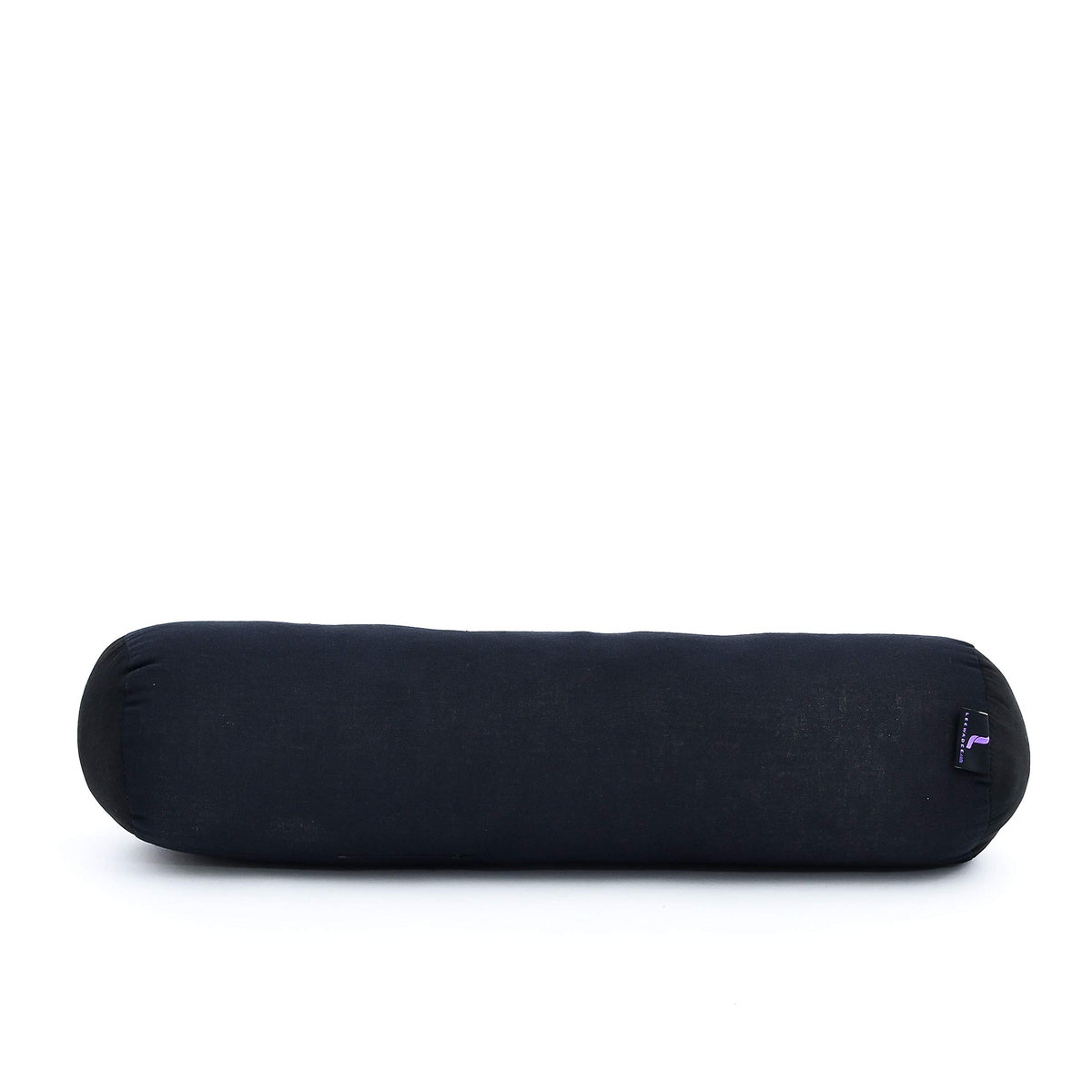 Yoga Bolster 20 x 6 x 6 inches Kapok Roll for Meditation & Massage (Cl02 - Black)