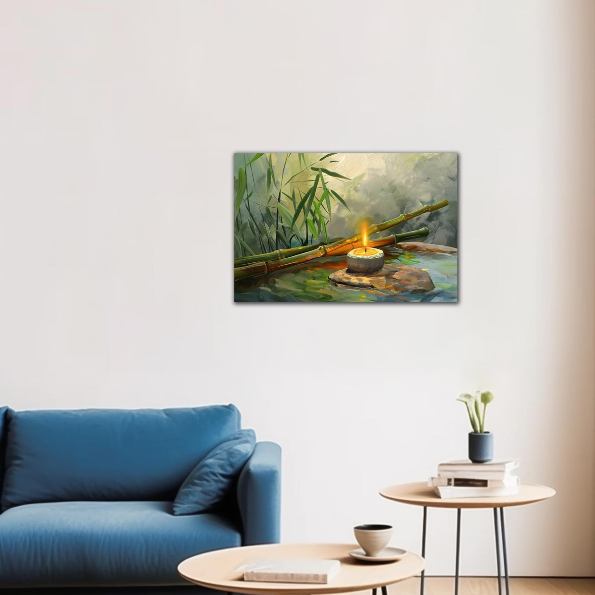 Zen Wall Art Zen Stone Canvas Art Prints for Meditation Office Decor (Zen Stones Canvas Frame-17 / 18"L x 12"W)